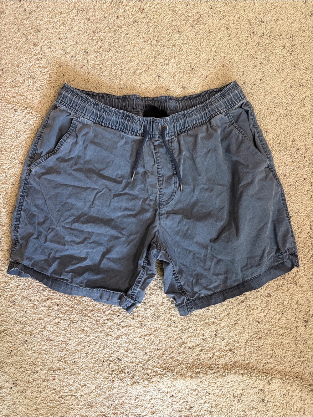 Quiksilver Men's Slate Blue Athletic Drawstring Shorts